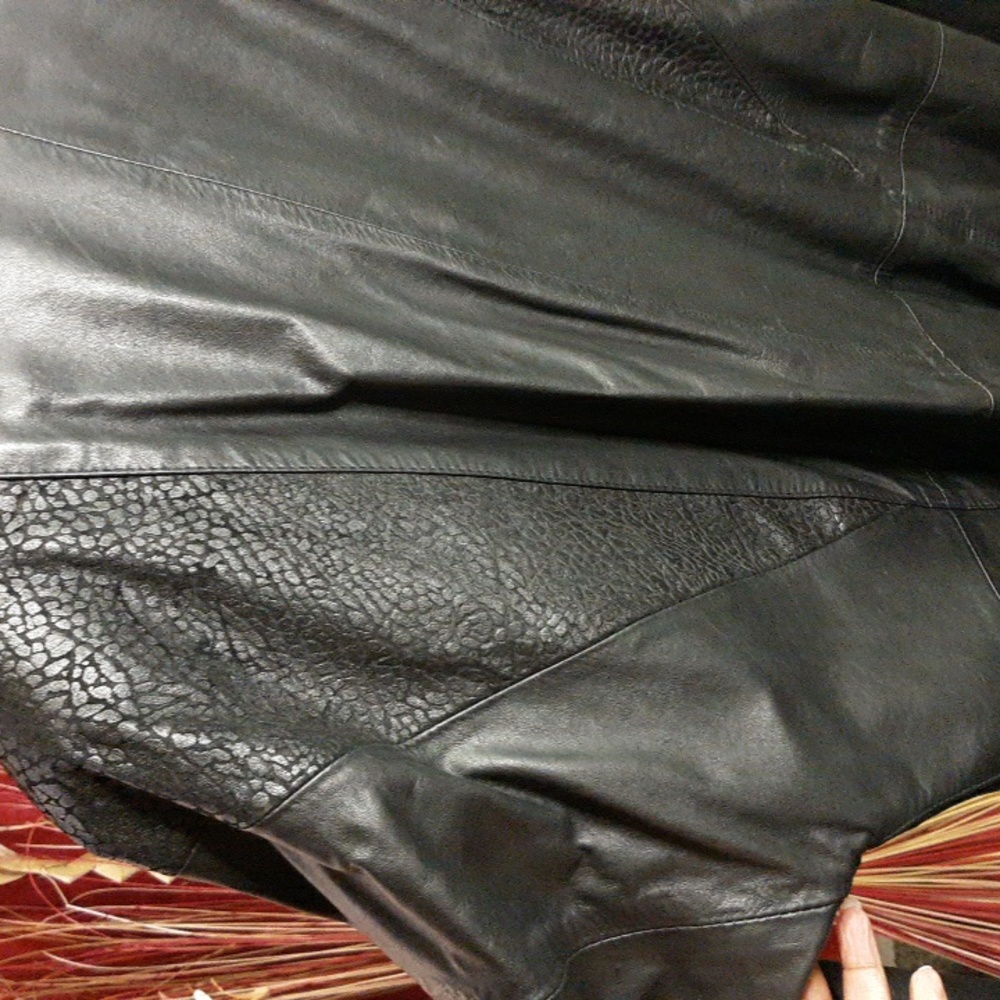 Genuine Black Leather Jacket - Picture 3 of 10